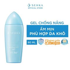  Gel Sữa Chống Nắng Ẩm Mượt Cho Da Khô Senka Perfect UV Gel SPF50+ PA++++ 80g. 