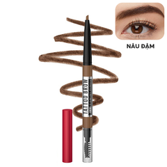  Chì Kẻ Mày 36H Lâu Trôi Maybelline Tattoo Brow Pigmented Pencil 01 #Dark Brown Nâu Đậm 0.25g 
