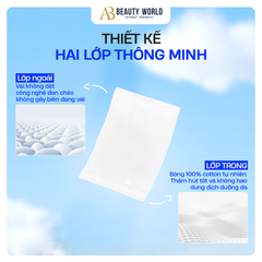  Combo 2 Bông Tẩy Trang Vuông Cao Cấp Abbw 50 Miếng. 