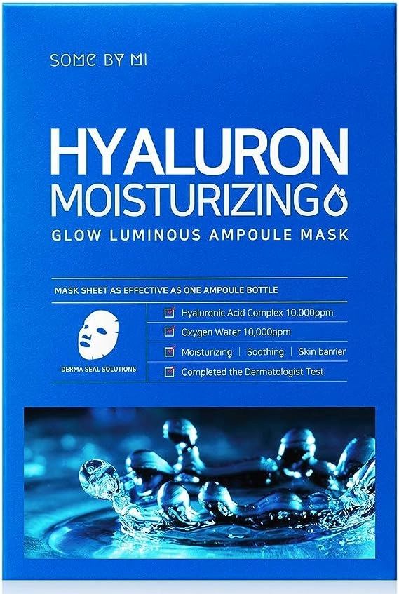  Combo 3 Qt Some By Mi Mặt Nạ Giấy Hyaluron Moisturizing Glow Luminous Ampoule Mask 25G (Ip04)-Trial 