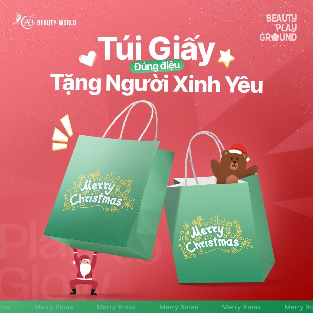  Túi Giấy Merry Christmas Abbw - KM 