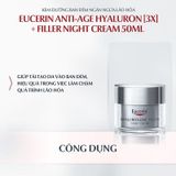  Kem Dưỡng Chống Nhăn Da Ban Đêm Eucerin Anti Age Hyaluron Filler Night Cream 50ml. 