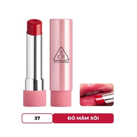  Son Bóng Dưỡng Môi 3CE Glazy Lip Glow 37 Raspberry Coated. 