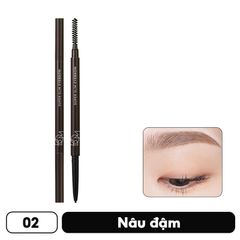  Chì Kẻ Chân Mày Bom Super Slim Eyebrow #02 Rich Brown 0,1G 
