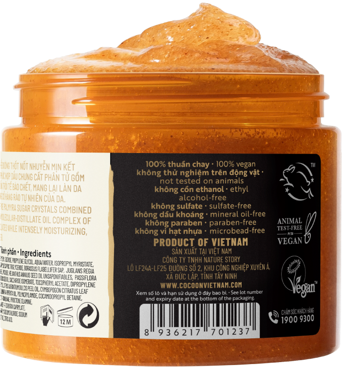  Combo Cocoon Gel Tắm và Làm Sạch Da Chết Đường Thốt Nốt An Giang Phiên Bản Cứu Trợ Chó Mèo Lang Thang 500ml+200ml 