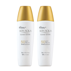  Combo 2 Sữa Chống Nắng Dưỡng Da Trắng Mịn Sunplay Skin Aqua Clear White 55g  Eco 