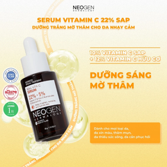  Serum Dưỡng Sáng Da, Mờ Thâm Neogen Dermalogy Real Vita C 22% + 5% Niacinamide Serum 32G. 