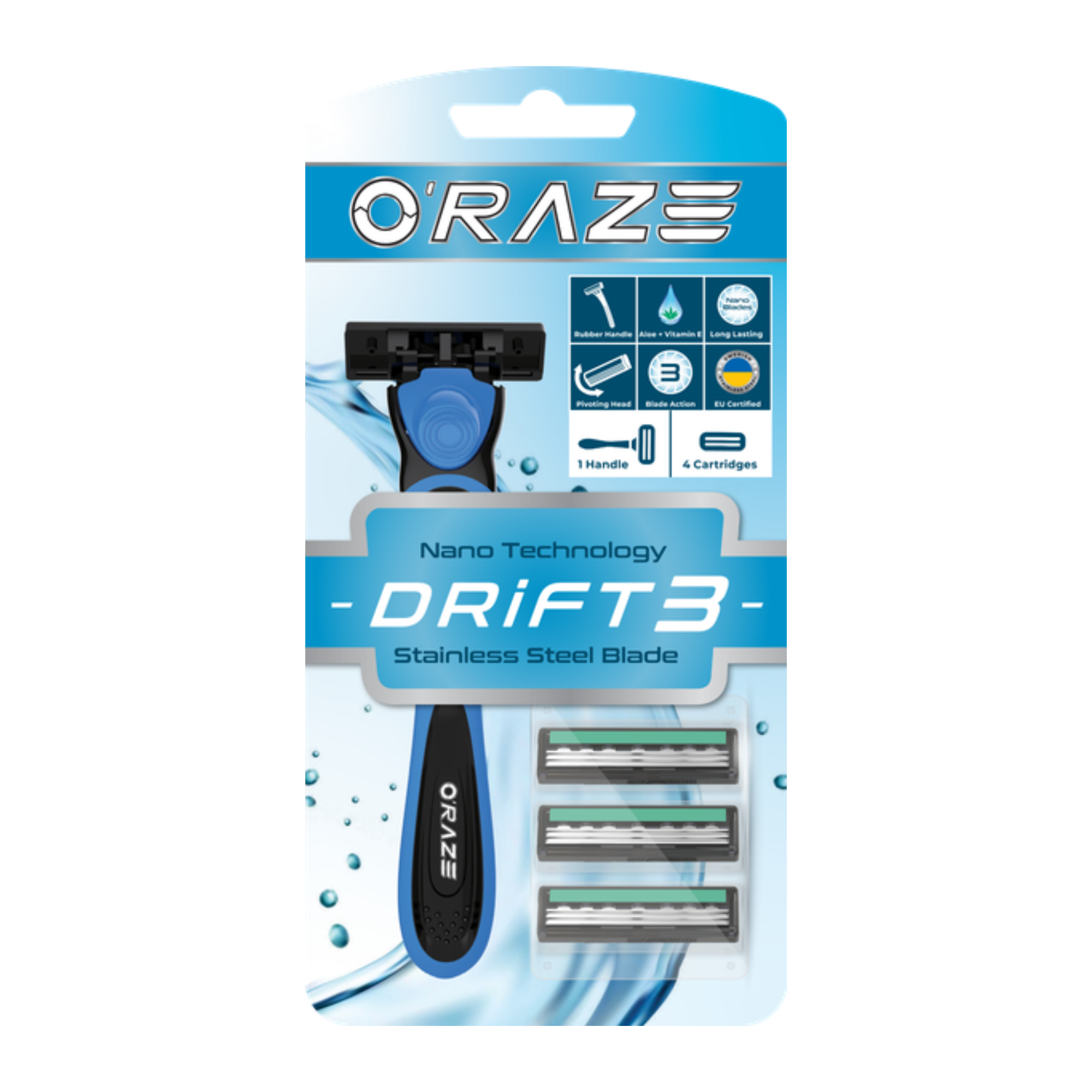  Dao Cạo Râu 3 Lưỡi O'Raze Or07 Drift 3 (1 cây, 3 lưỡi). 