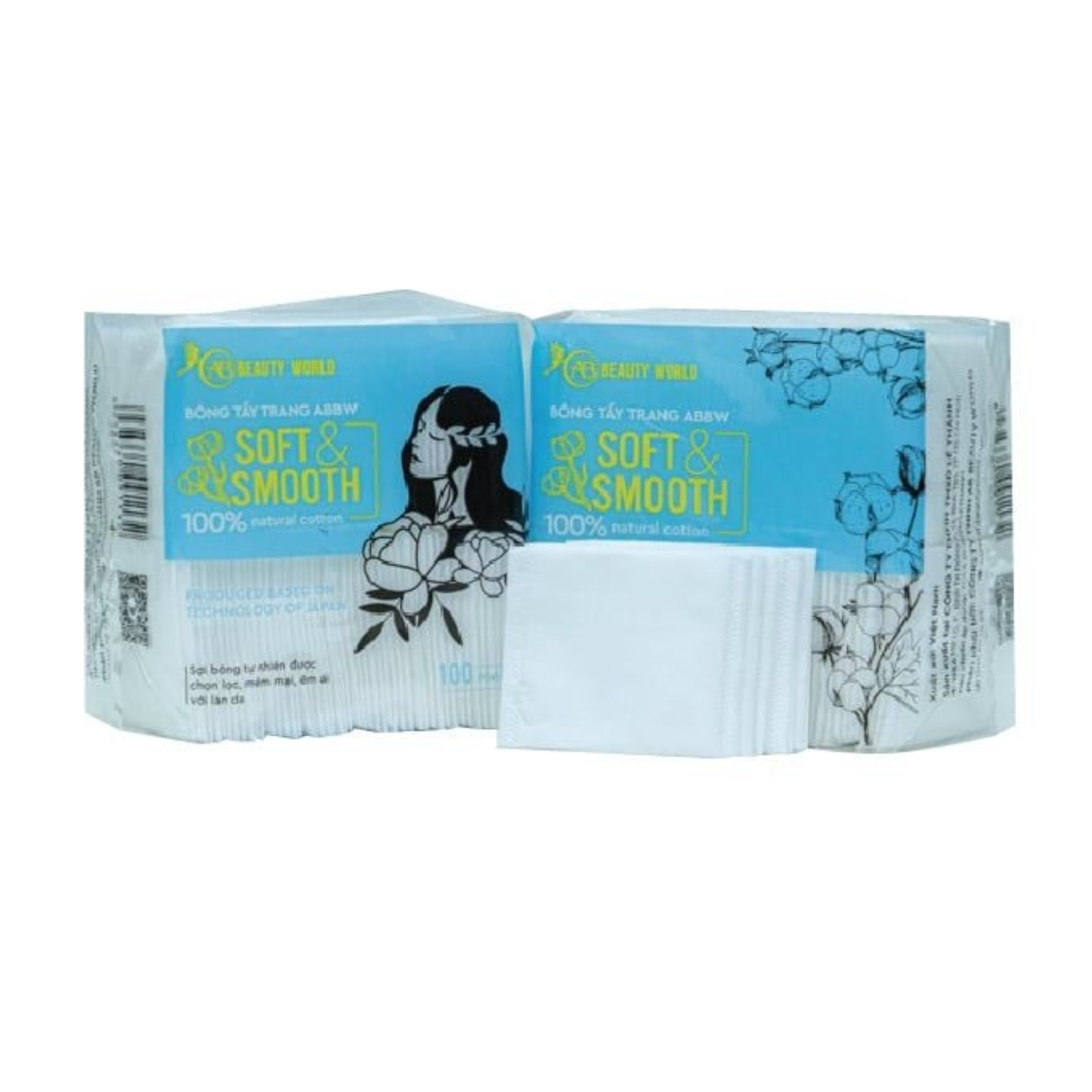  Combo 2 Bông Tẩy Trang Vuông Cao Cấp Abbw 100 Miếng. 