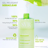  Combo Svr Gel Rửa Mặt Dành Cho Da Dầu Sebiaclear Gel Moussant 400ml X2. 