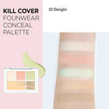 Kem Che Khuyết Điểm Clio Kill Cover Founwear Concealer Palette 6G. 