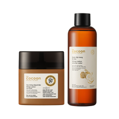  Combo Cocoon Sữa Chống Nắng Bí Đao 50ml Và Nước Tẩy Trang Bí Đao 500ml 