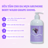  Sữa Tắm Cho Da Mụn Arumore Aha Bha Pha Body Wash Grape 500ml. 
