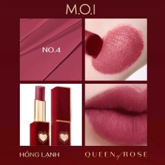  Son Môi Sáp M.O.I Velvet Matte Lipstick Queen Of Rose No.4 Bold Pink. 