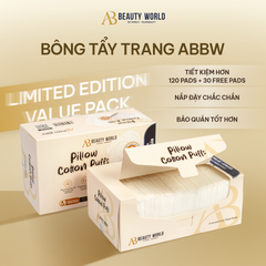  Bông tẩy trang cao cấp AB Beauty World Pillow Cotton Puffs 150 miếng. 