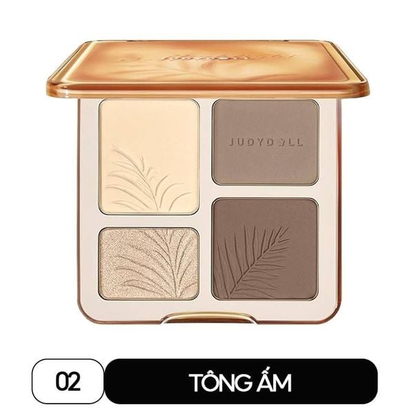 Bảng Phấn Bắt Sáng Tạo Khối Judydoll Highlight And Contour Màu 02 Tông Ấm 9g.