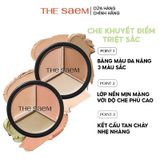  Kem Che Khuyết Điểm Triệt Sắc The Saem Cover Perfection Triple Pot Concealer 01 Correct Beige 4.5g. 