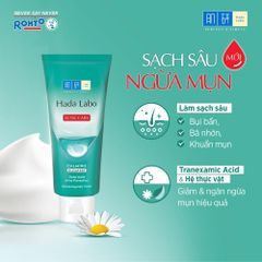  Kem Rửa Mặt Sạch Sâu Và Ngăn Ngừa Mụn Hada Labo Acne Care Calming Cleanser 80G. 