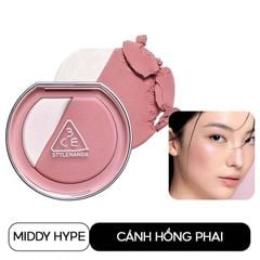  Phấn Má Hồng Bắt Sáng Màu Cánh Hồng Phai 3CE Blushlighter Middy Hype 9G. 