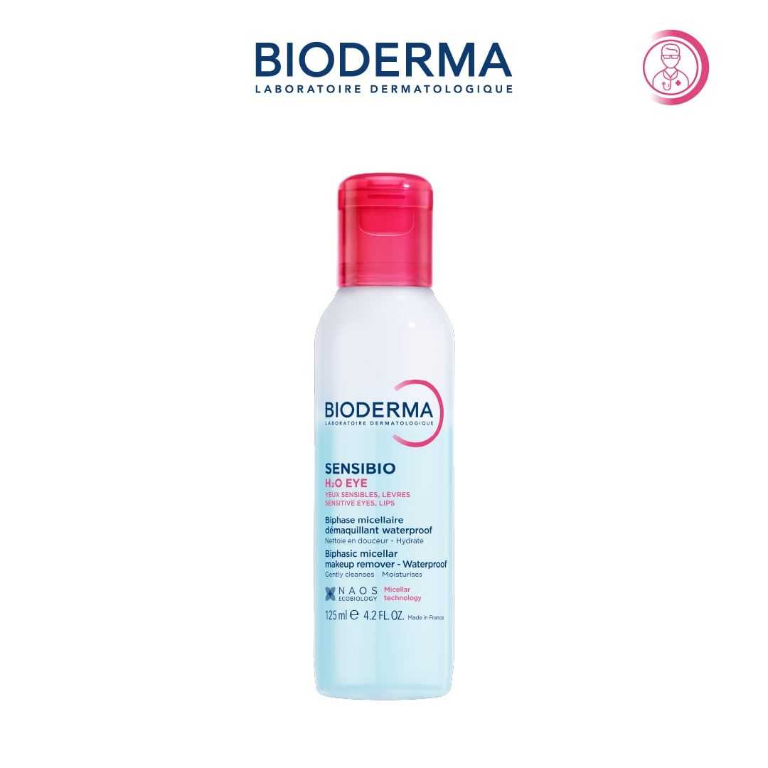  Tẩy Trang Mắt Môi Sạch Thoáng & Mềm Ẩm Bioderma Sensibio H2O Eye 125ml 
