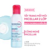  Tẩy Trang Mắt Môi Sạch Thoáng & Mềm Ẩm Bioderma Sensibio H2O Eye 125ml. 