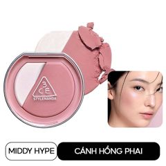  Phấn Má Hồng Bắt Sáng 3CE Blushlighter Middy Hype - Cánh Hồng Phai 9g. 