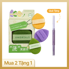  Bộ 3 Bông Rửa Mặt Dùng Để Làm Sạch Amortals Face Washing Puff 