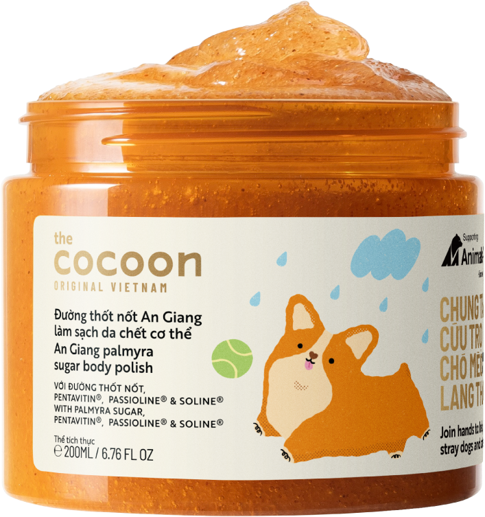  Combo Cocoon Gel Tắm và Làm Sạch Da Chết Đường Thốt Nốt An Giang Phiên Bản Cứu Trợ Chó Mèo Lang Thang 500ml+200ml 