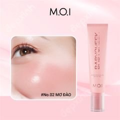  Má Hồng Sữa M.O.I Baby Cheek 02 Peachy. 