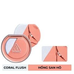  Phấn Má Hồng Bắt Sáng Màu Hồng San Hô 3CE Blushlighter Coral Flush 9G. 