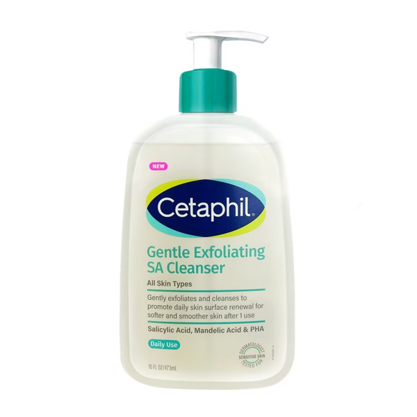 Gel Rửa Mặt Sạch Sâu Dầu Nhờn Tẩy Tế Bào Chết Dịu Nhẹ Cetaphil Gentle Exfoliating Sa Cleanser 473Ml.
