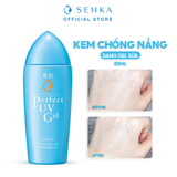  Gel Sữa Chống Nắng Ẩm Mượt Cho Da Khô Senka Perfect UV Gel SPF50+ PA++++ 80g. 