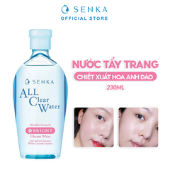  Nước Tẩy Trang Cấp Ẩm Dưỡng Sáng Da Senka All Clear Water Micellar Formula Bright 60ml Trial. 