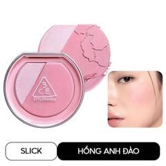  Phấn Má Hồng Bắt Sáng Màu Hồng Anh Đào 3CE Blushlighter Slick 9G. 