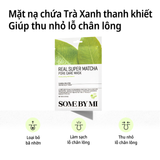  Mặt Nạ Dưỡng Da Trà Xanh Se Lỗ Chân Lông Some By Mi Real Super Matcha Pore Care Mask 20G. 