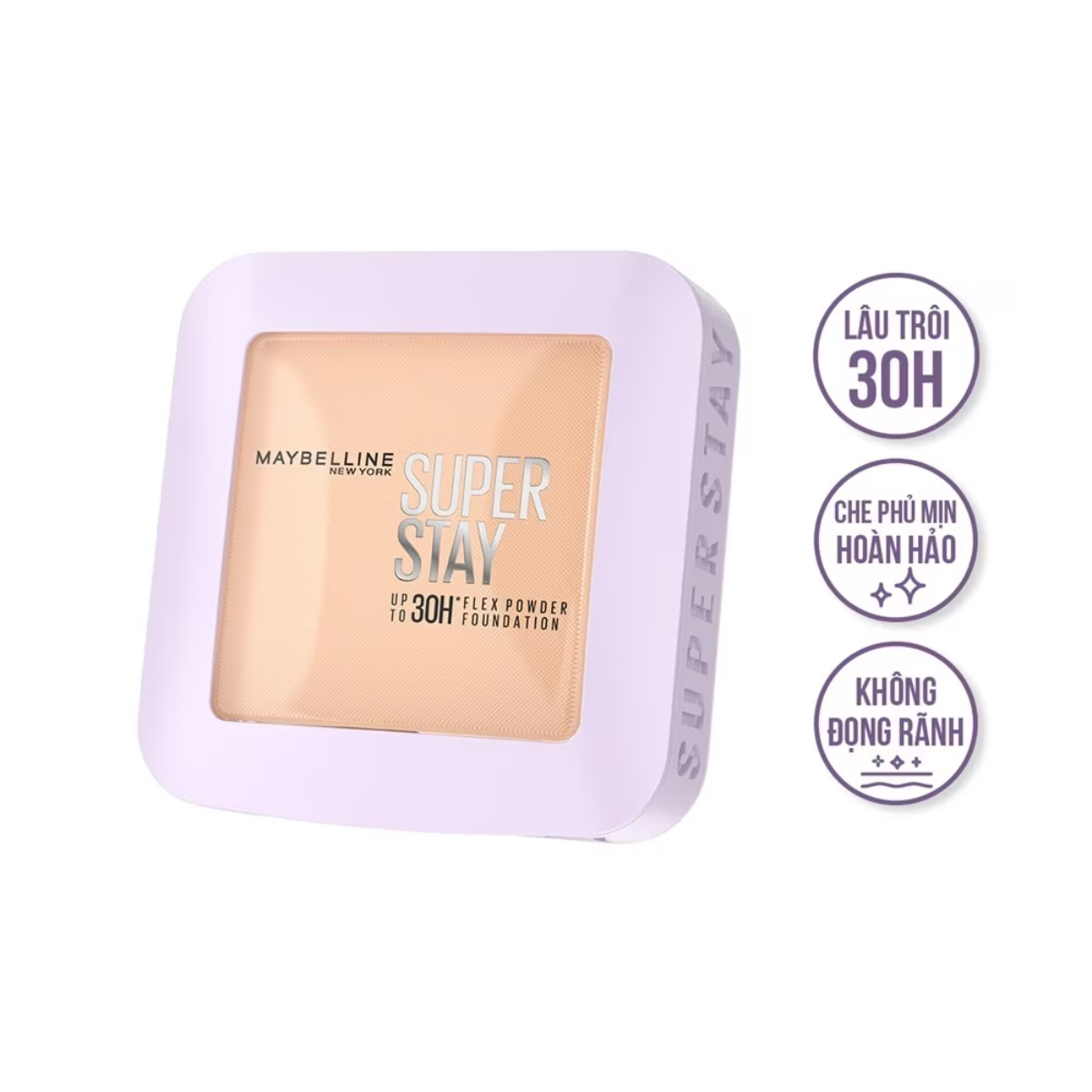  Phấn Phủ Dạng Nén Lâu Trôi Màu Da Sáng 110 Maybelline Super Stay Up To 30H Flex Powder Foundation 9g. 