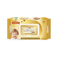  Khăn Ướt Em Bé Không Mùi Nuna Gold 100 Miếng. 