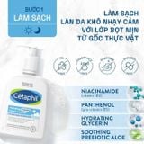  Sữa Rửa Mặt Tạo Bọt Cho Da Nhạy Cảm Cetaphil Hydrating Foaming Cream Cleanser 236ml. 
