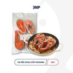Cá Hồi Coho Chile Cắt Khoanh iBep - Gói 1kg/250g