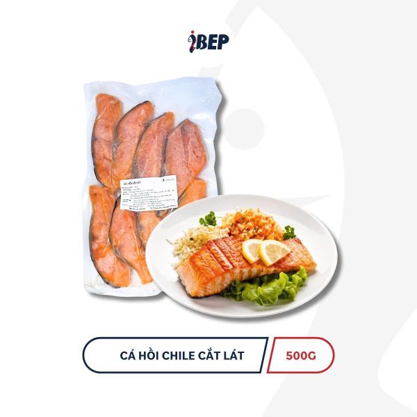 Cá Hồi Coho Chile Cắt Lát iBep - Gói 500g/200g