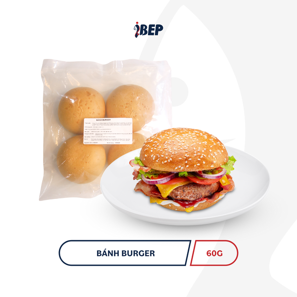 Bánh Mì Burger iBep - Gói 240g/4 Bánh