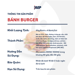 Bánh Mì Burger iBep - Gói 240g/4 Bánh