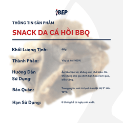 Snack Da Cá Hồi Vị BBQ iBep - Da Cá Hồi 100%