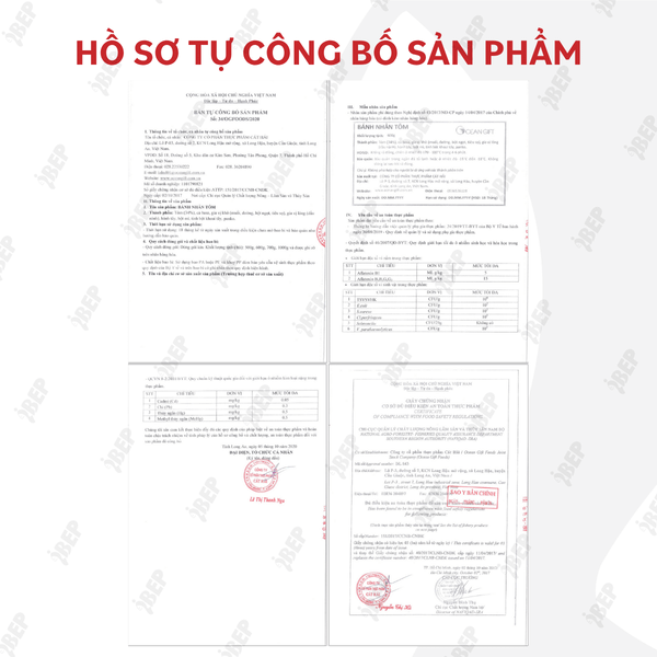 Bánh nhân burger tôm đông lạnh iBep - Gói 600gr/10 bánh