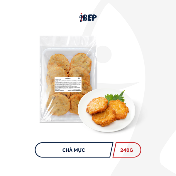 Chả mực Hạ Long iBep - Gói 1kg (30 - 33 Miếng)