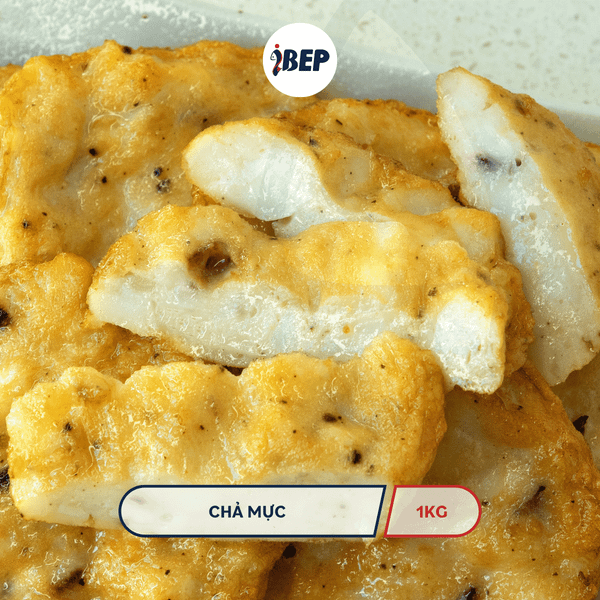 Chả mực Hạ Long iBep - Gói 1kg (30 - 33 Miếng)