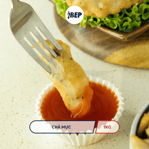 Chả mực Hạ Long iBep - Gói 1kg (30 - 33 Miếng)