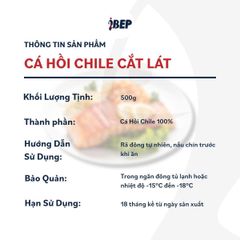Cá Hồi Coho Chile Cắt Lát iBep - Gói 500g/200g