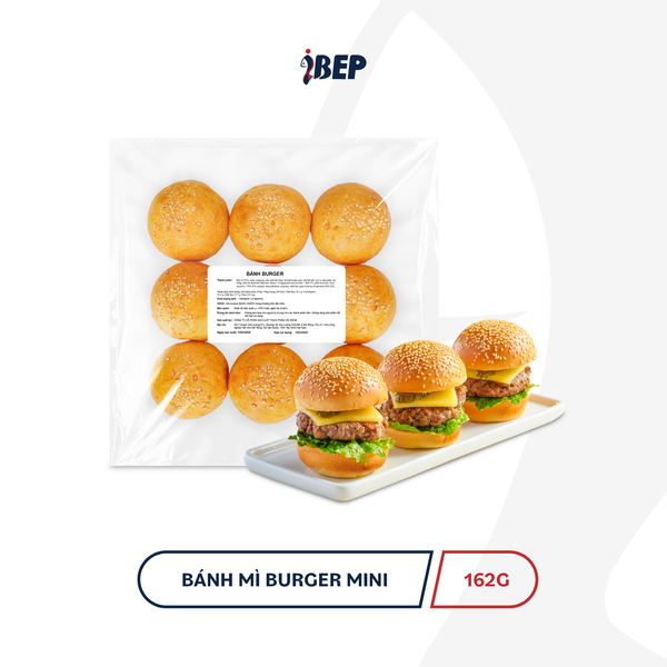 Bánh Mì Burger Mini iBep - Gói 162g/9 Bánh