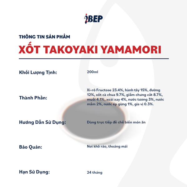 Xốt Takoyaki Yamamori - Chai 200ml